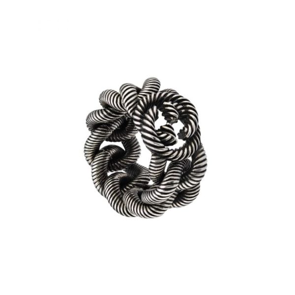 GUCCI SILVER RING WITH INTERLOCKING G