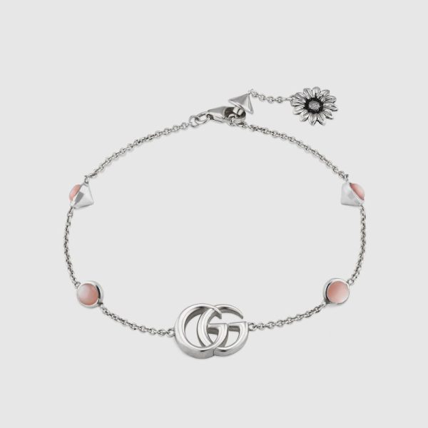 GUCCI DOUBLE G MOTHER OF PEARL BRACELET