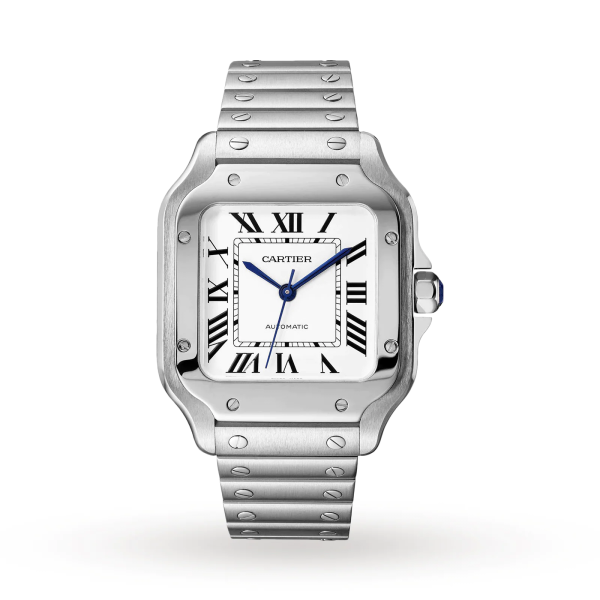 CARTIER SANTOS DE , LARGE MODEL And Leather Bracelets - Image 2