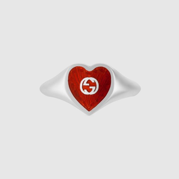 GUCCI HEART RING WITH INTERLOCKING G - Image 2