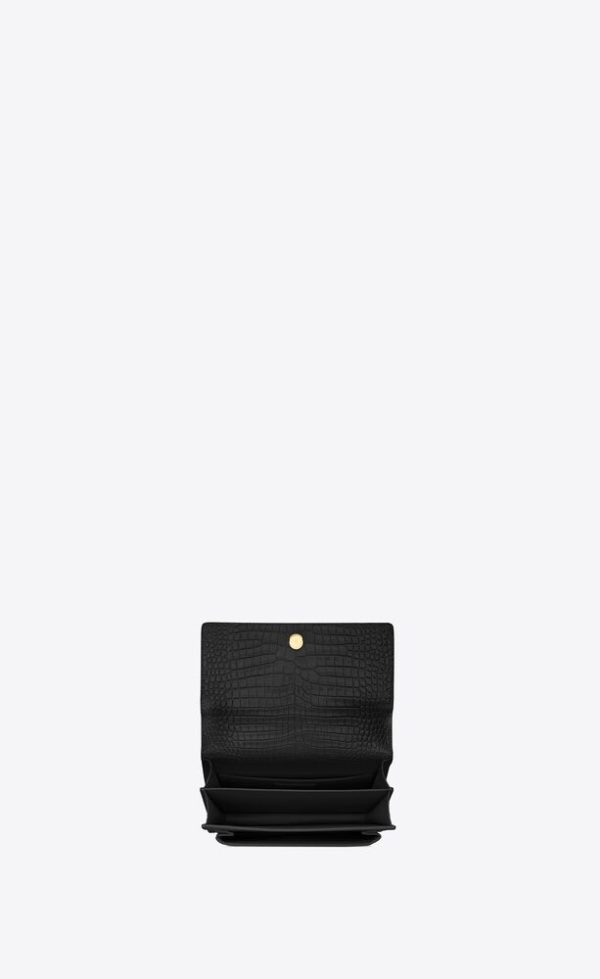 SAINT LAURENT SUNSET MEDIUM IN CROCODILE-EMBOSSED LEATHER - Image 4
