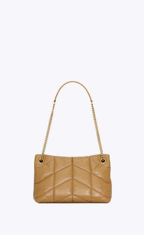 SAINT LAURENT SMALL PUFFER IN CRINKLED LEATHER - Image 2