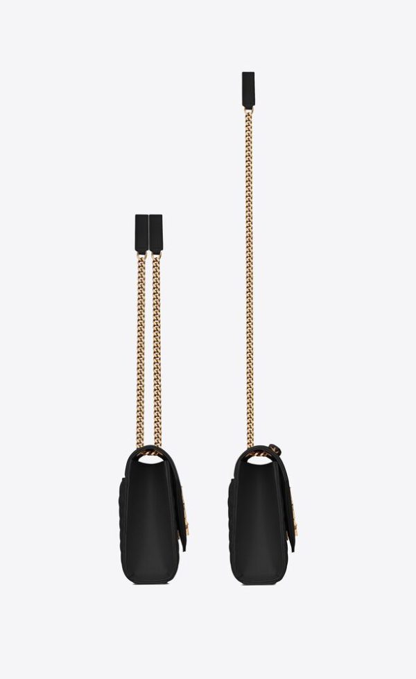SAINT LAURENT ENVELOPE MEDIUM IN QUILTED GRAIN DE POUDRE EMBOSSED LEATHER - Image 3