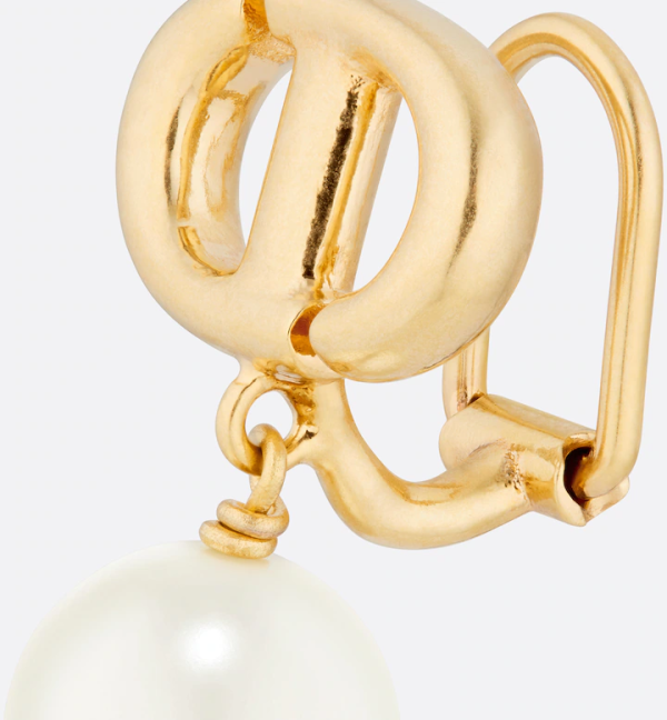 DIOR CD Navy Clip-On Earrings - Image 4