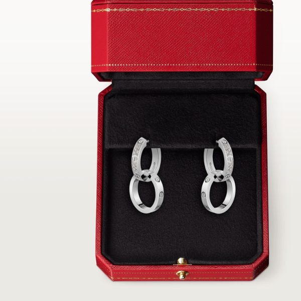 CARTIER LOVE EARRINGS, MULTIWEAR, HALF-PAVED - Image 8