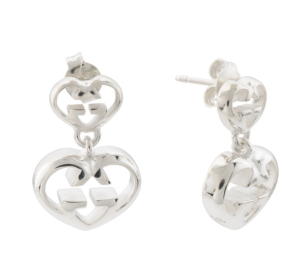 GUCCI Love Britt G Heart Earrings in SiLVer - Image 2