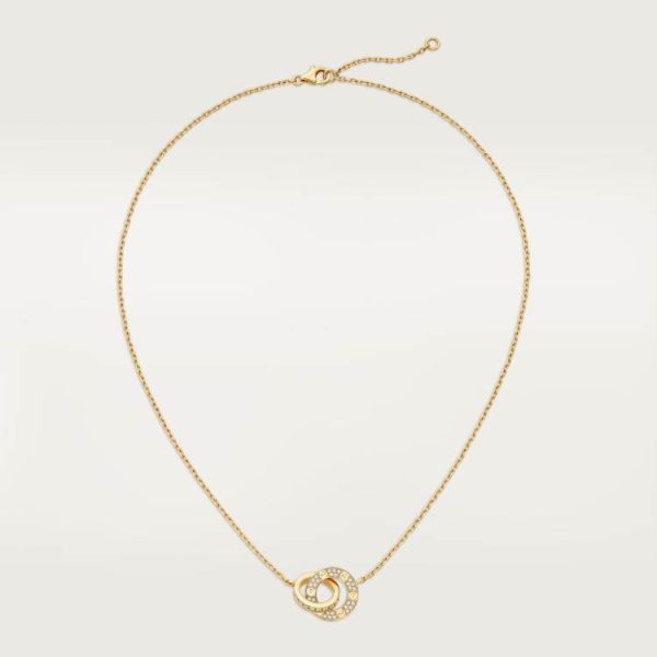 CARTIER LOVE NECKLACE, PAVED WITH DIAMONDS, 18K YELLOW GOLD