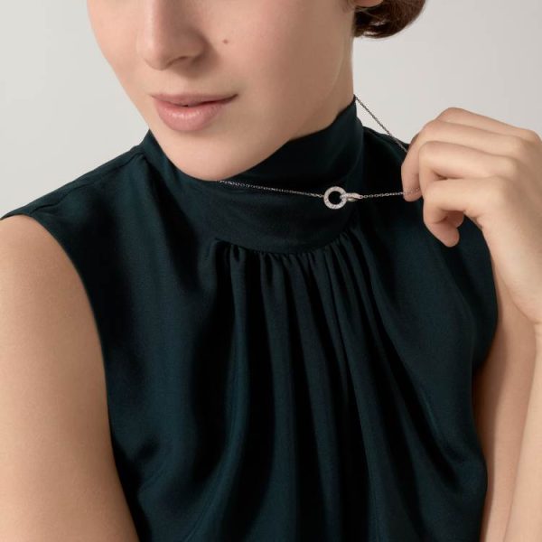 CARTIER LOVE NECKLACE, PAVED WITH DIAMONDS 18K WHITE GOLD - Image 4