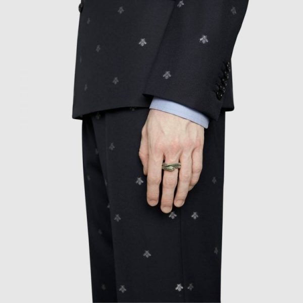GUCCI GARDEN SILVER SNAKE RING - Image 5