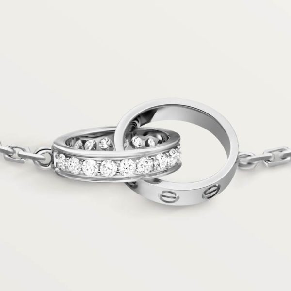 CARTIER LOVE BRACELET, HALF-PAVED WITH DIAMONDS 18K WHITE GOLD - Image 2