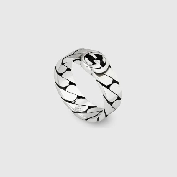 GUCCI WIDE INTERLOCKING RING