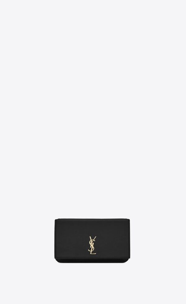 SAINT LAURENT CASSANDRE PHONE HOLDER IN SMOOTH LEATHER - Image 4