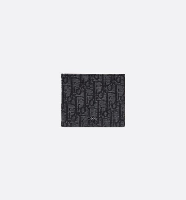 DIOR Wallet Black Oblique Jacquard