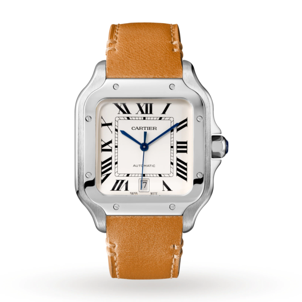 CARTIER SANTOS DE , LARGE MODEL And Leather Bracelets - Image 3