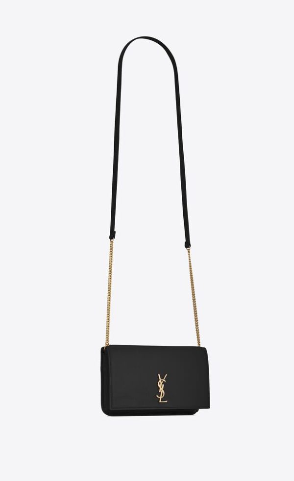 SAINT LAURENT CASSANDRE PHONE HOLDER IN SMOOTH LEATHER