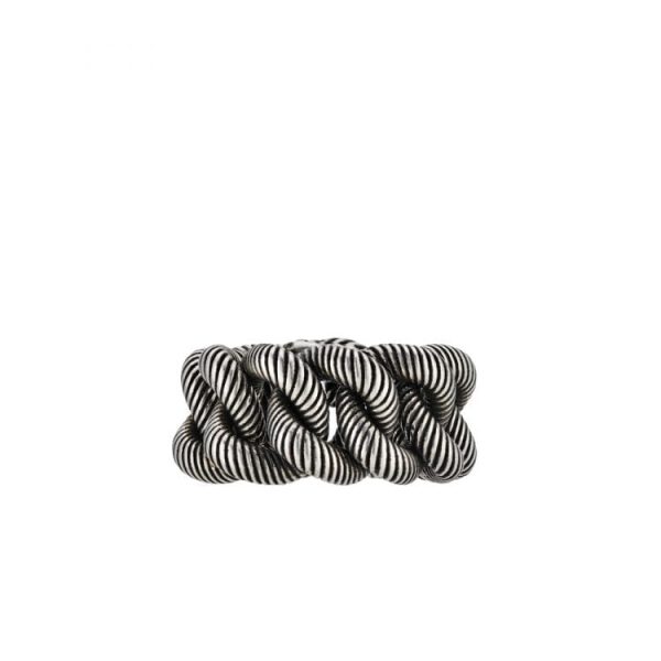 GUCCI SILVER RING WITH INTERLOCKING G - Image 2
