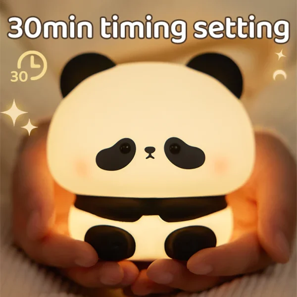 Silicone Little Cute Panda LED Night Light - Image 4