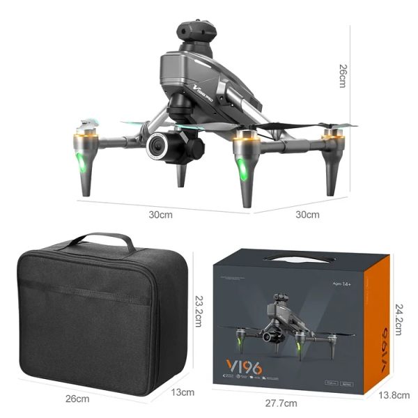 ✨TODAY ONLY🔔 Drone with 8K camera for adults, v196 rc quadcopter with auto return, follow me, brushless motor, circular flight, waypoint, altitude hold, headless mode, 28 minutes long flight time!! - Image 11