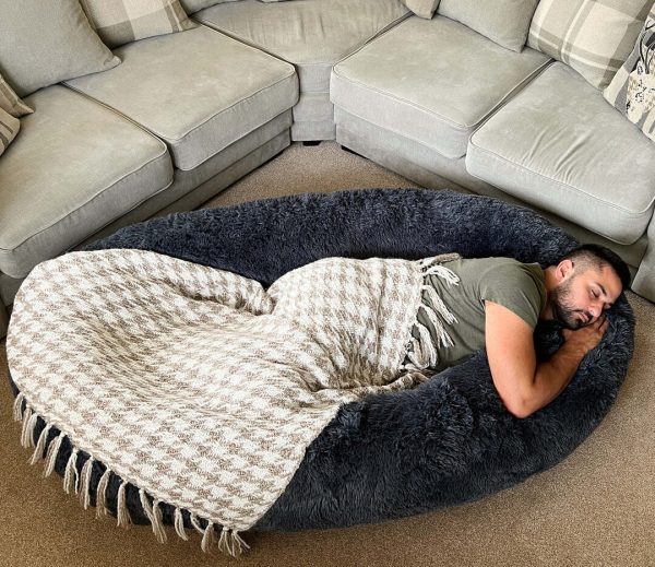 ✨TODAY ONLY🔔Luxury Super Large Sleep Deeper Oval Bed Human Dog Bed - Image 3