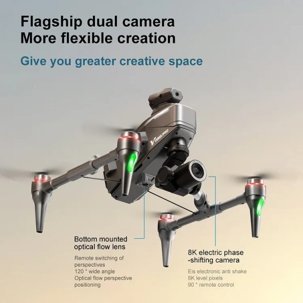 ✨TODAY ONLY🔔 Drone with 8K camera for adults, v196 rc quadcopter with auto return, follow me, brushless motor, circular flight, waypoint, altitude hold, headless mode, 28 minutes long flight time!! - Image 15