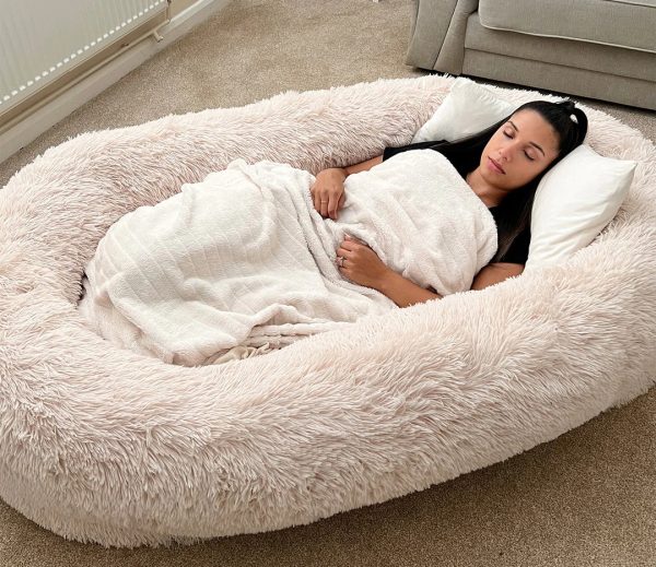 ✨TODAY ONLY🔔Luxury Super Large Sleep Deeper Oval Bed Human Dog Bed - Image 2