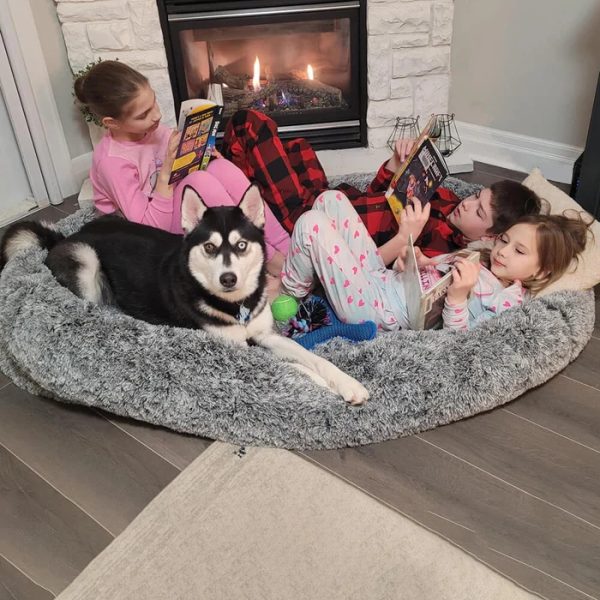 ✨TODAY ONLY🔔Luxury Super Large Sleep Deeper Oval Bed Human Dog Bed - Image 4