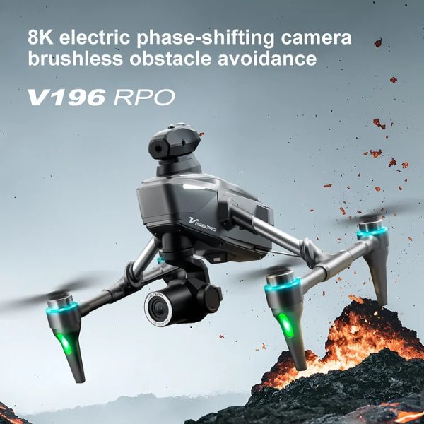 ✨TODAY ONLY🔔 Drone with 8K camera for adults, v196 rc quadcopter with auto return, follow me, brushless motor, circular flight, waypoint, altitude hold, headless mode, 28 minutes long flight time!!